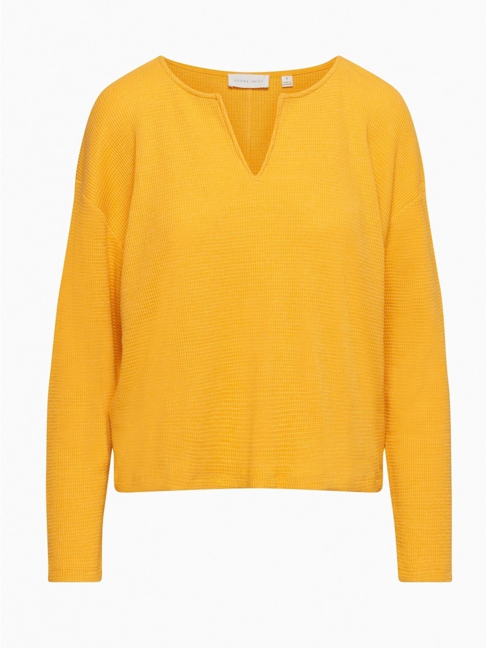 Azure Skies Elevation Thermal Longsleeve Size Small Sumac Yellow Aritzia